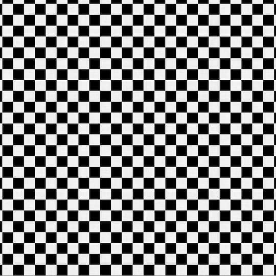 Fabric Editions Black Tile Check Cotton Fabric